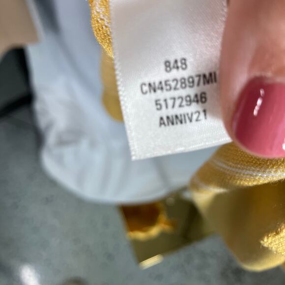 Caslon Yellow White Stripe Tunic Sweater Size S Lightweight Long Sleeve New - Picture 10 of 16